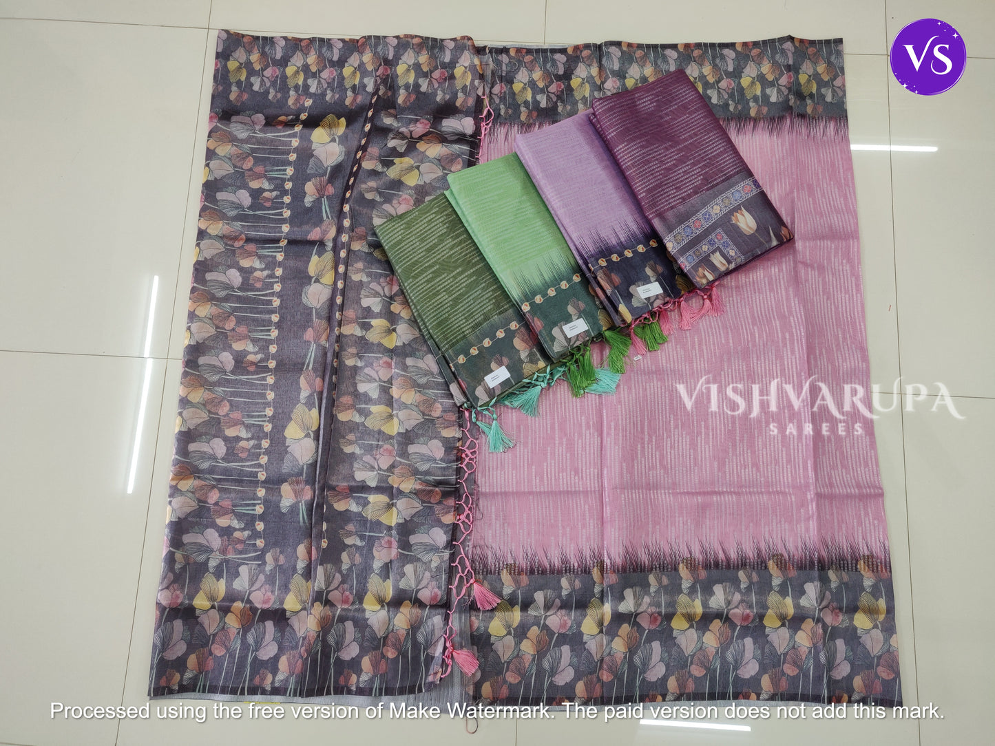 Fancy Digital Organic Barsaat Saree - Pista