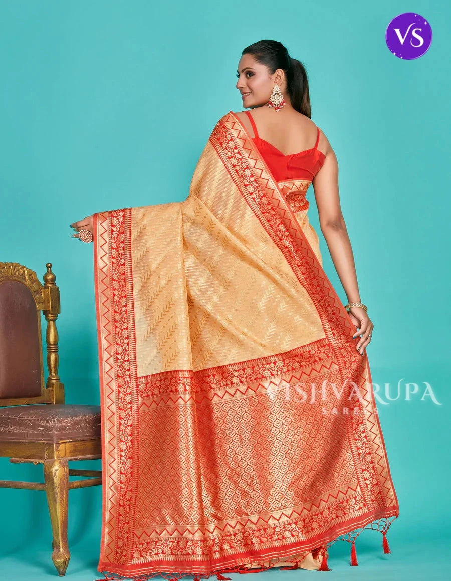 Stylish Ethnic Festive Wear Saree - Chiku