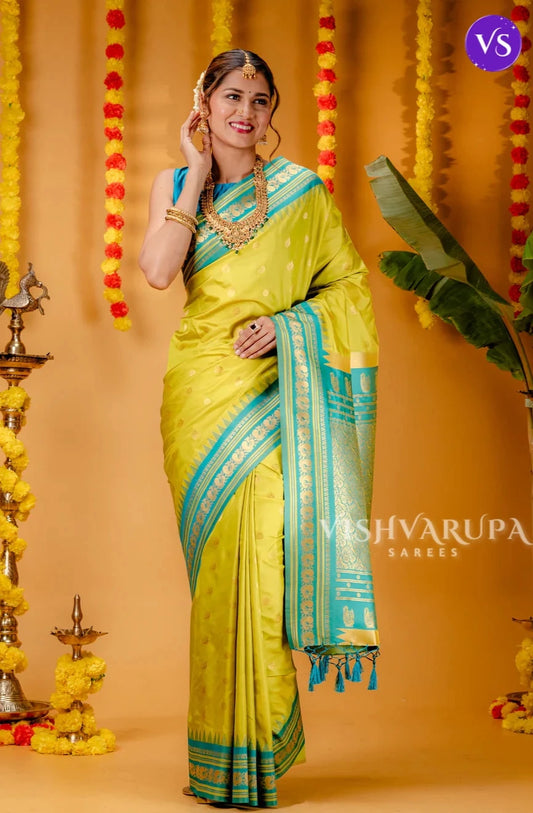 Kanjivaram Silk Saree - Light Green